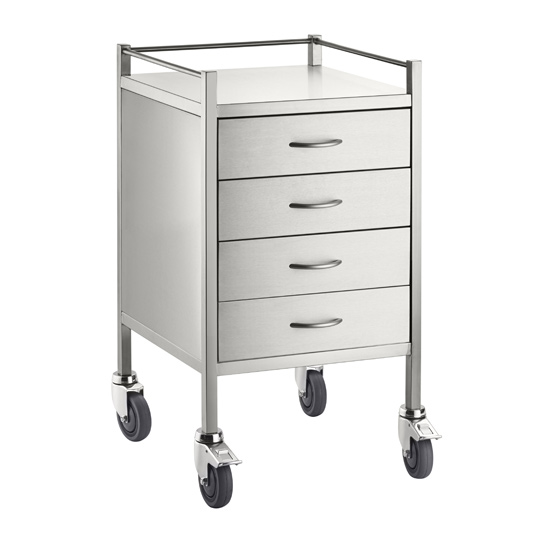 Stainless Trolley Four Drawer