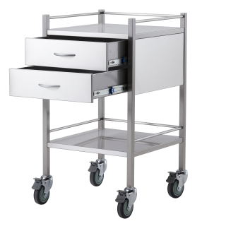 Stainless Trolley Two Drawer